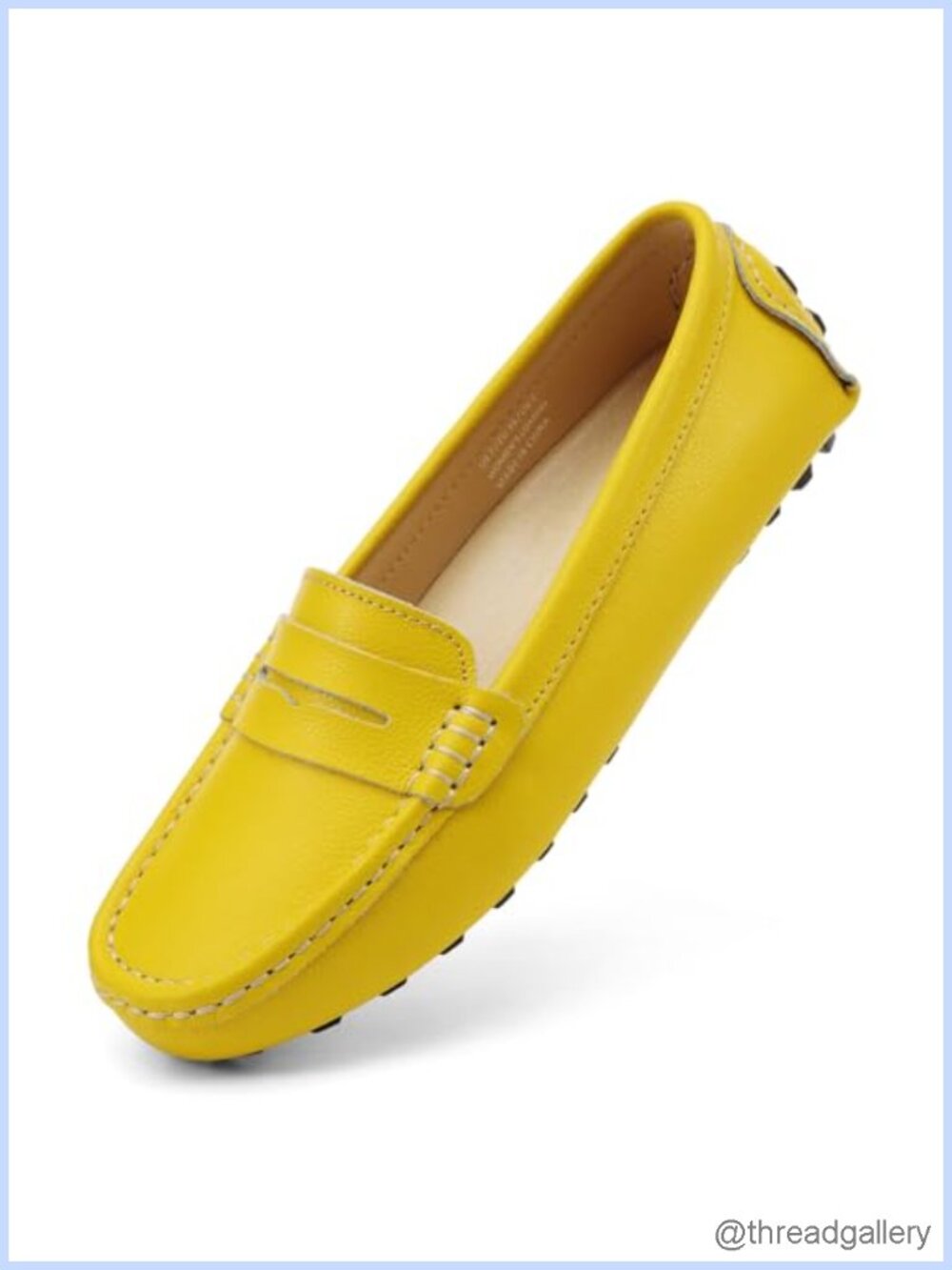 Leather Penny Loafers Slip-On Comfort Walking Flats Moc Toe